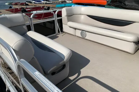 Seats at the back of the boat